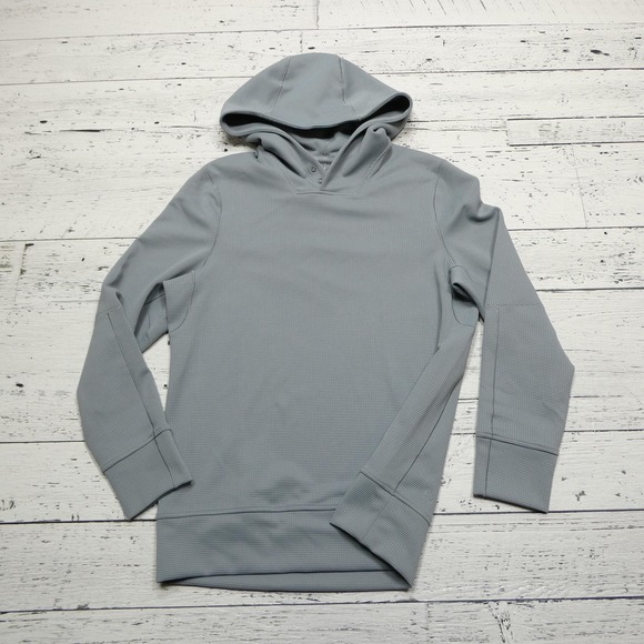 lululemon athletica Tops - Lululemon Hoodie Womens Small Gray ThermoGrid Pullover Athletic Tech Long Sleeve